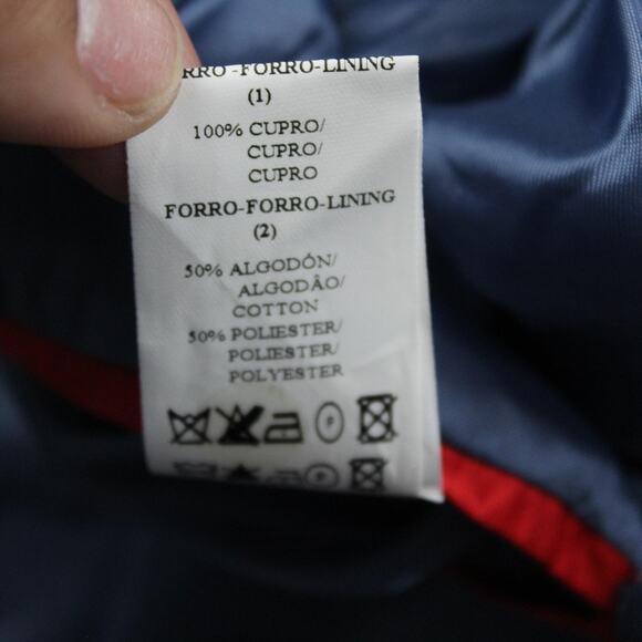 Carolina Herrera Suit Mens 41 Blue Pinstripe Wool Mohair 2 Piece Blazer Pants - Picture 5 of 16